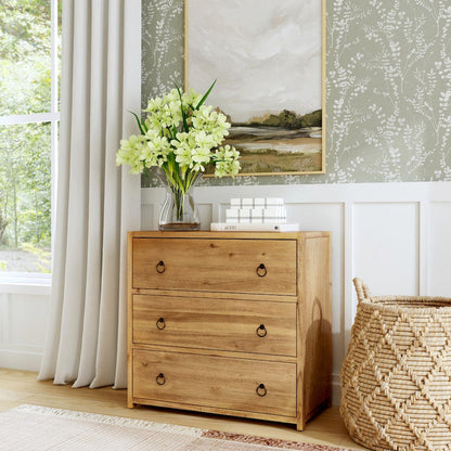 Butler Specialty Company - Lark 34 in. W Rectangular Wood 3 Drawer Dresser, Light Brown - 5392312 view 7