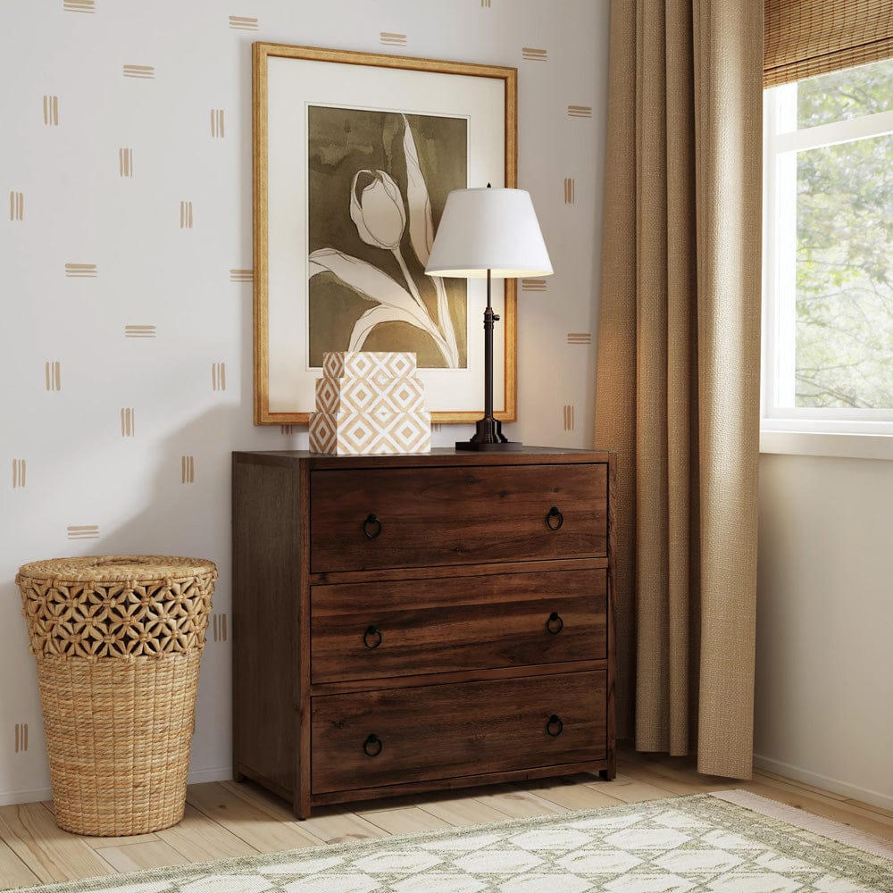 Butler Specialty Company - Lark 34 in. W Rectangular Wood 3 Drawer Dresser, Medium Brown - 5392489 view 5