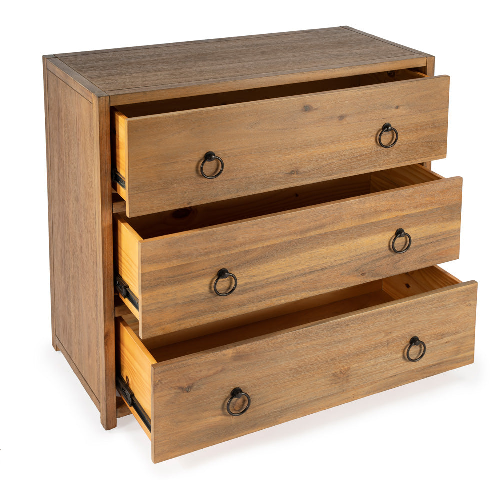 Butler Specialty Company - Lark 34 in. W Rectangular Wood 3 Drawer Dresser, Light Brown - 5392312