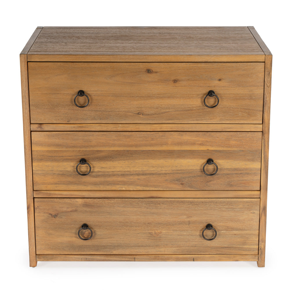 Butler Specialty Company - Lark 34 in. W Rectangular Wood 3 Drawer Dresser, Light Brown - 5392312