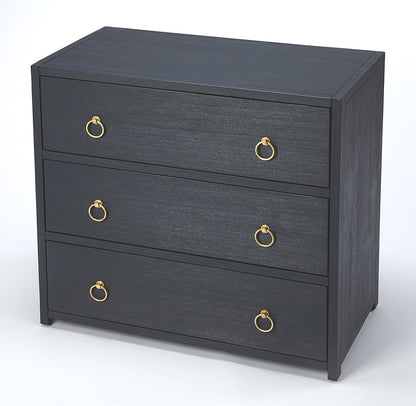 Butler Specialty Company - Lark 34 in. W Rectangular Wood 3 Drawer Dresser, Navy Blue - 5392291