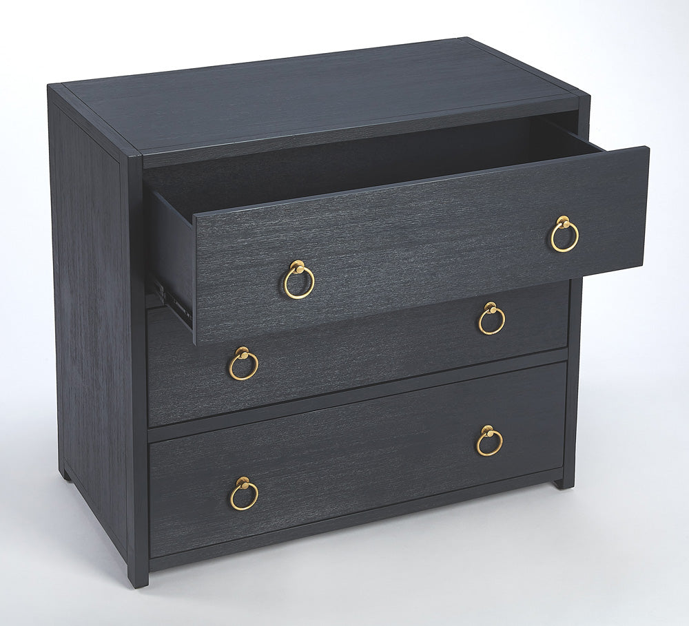 Butler Specialty Company - Lark 34 in. W Rectangular Wood 3 Drawer Dresser, Navy Blue - 5392291