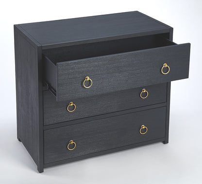 Butler Specialty Company - Lark 34 in. W Rectangular Wood 3 Drawer Dresser, Navy Blue - 5392291