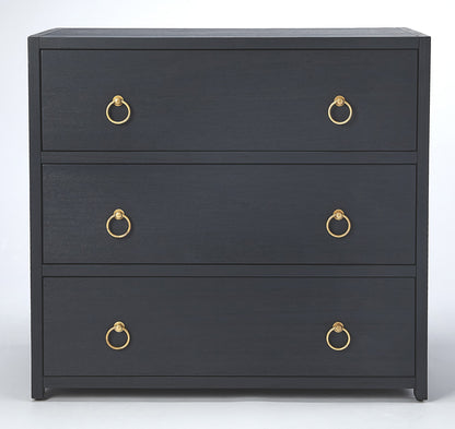 Butler Specialty Company - Lark 34 in. W Rectangular Wood 3 Drawer Dresser, Navy Blue - 5392291
