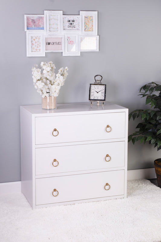 Butler Specialty Company - Lark 34 in. W Rectangular Wood 3 Drawer Dresser, White - 5392304