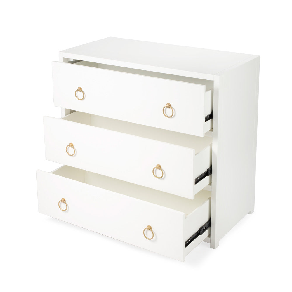 Butler Specialty Company - Lark 34 in. W Rectangular Wood 3 Drawer Dresser, White - 5392304