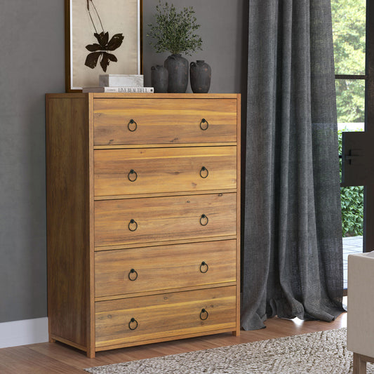 Butler Specialty Company - Lark 36 in. W Rectangular Wood 5 Drawer Dresser, Light Brown - 5672312