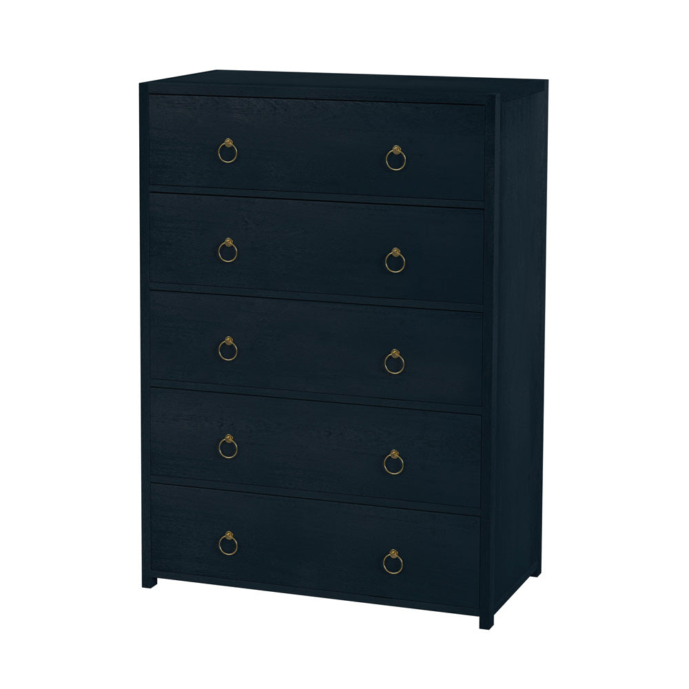 Butler Specialty Company - Lark 36 in. W Rectangular Wood 5 Drawer Dresser, Navy Blue - 5672291