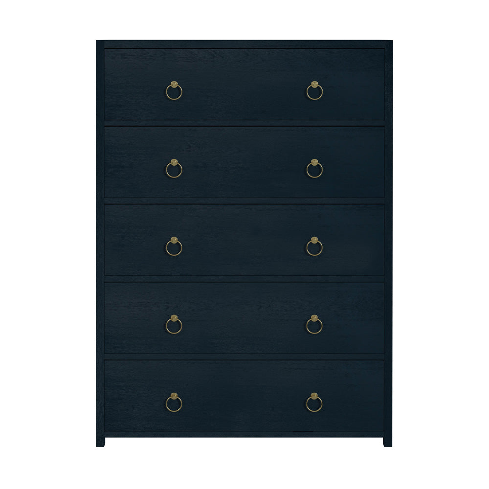 Butler Specialty Company - Lark 36 in. W Rectangular Wood 5 Drawer Dresser, Navy Blue - 5672291
