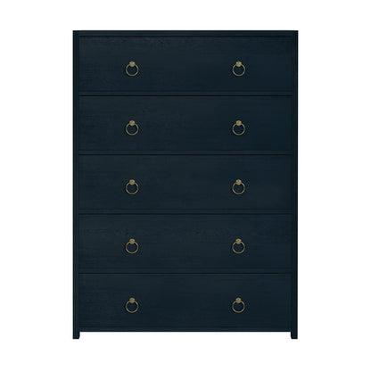 Butler Specialty Company - Lark 36 in. W Rectangular Wood 5 Drawer Dresser, Navy Blue - 5672291