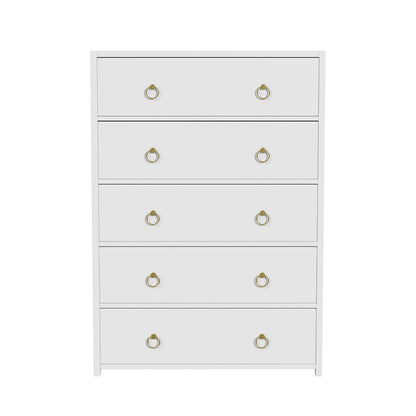 Butler Specialty Company - Lark 36 in. W Rectangular Wood 5 Drawer Dresser, White - 5672304