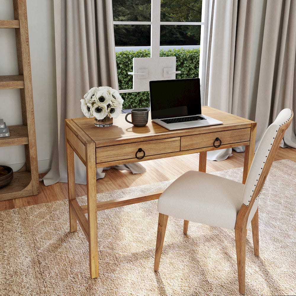 Butler Specialty Company - Lark 40 in. W Rectangular Wood 2 Drawer Desk, Light Brown - 5523312 view 4