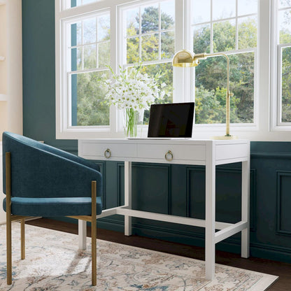 Butler Specialty Company - Lark 40 in. W Rectangular Wood 2 Drawer Desk, White - 5523304 view 5