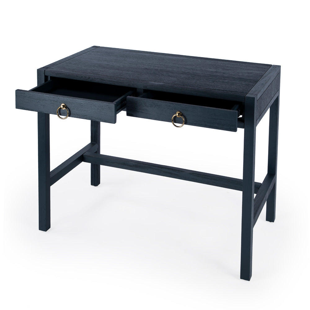 Butler Specialty Company - Lark 40 in. W Rectangular Wood 2 Drawer Desk, Navy Blue - 5523291