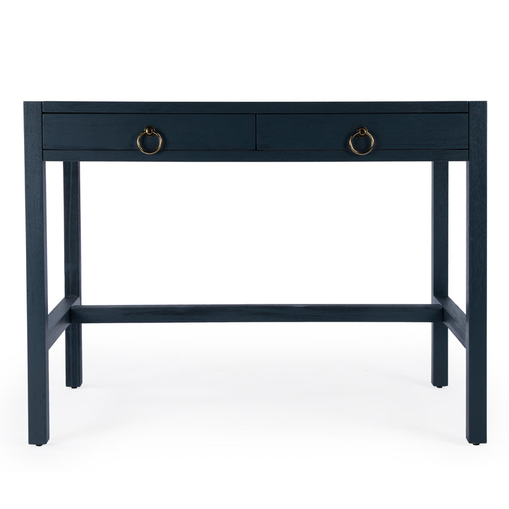 Butler Specialty Company - Lark 40 in. W Rectangular Wood 2 Drawer Desk, Navy Blue - 5523291