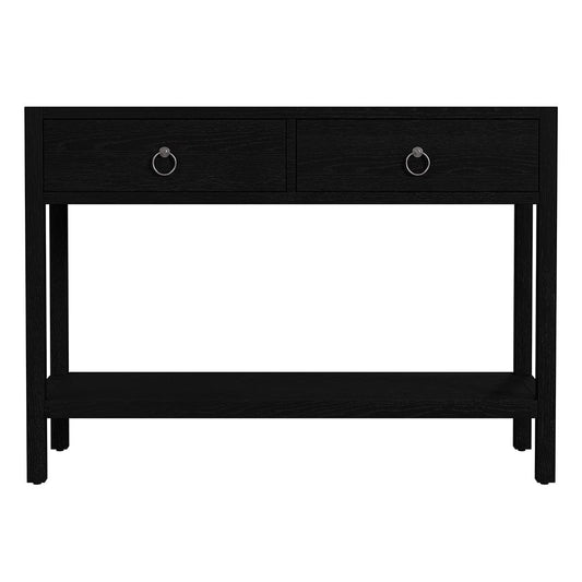 Butler Specialty Company - Lark 44 in. W Rectangular Wood 2 Drawer Console Table w Lower Open Shelf, Black - 5676432 View 2