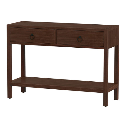 Butler Specialty Company - Lark 44 in. W Rectangular Wood 2 Drawer Console Table w Lower Open Shelf, Medium Brown - 5676489 view 1