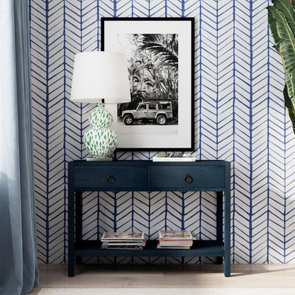 Butler Specialty Company - Lark 44 in. W Rectangular Wood 2 Drawer Console Table, Navy Blue - 5676291
