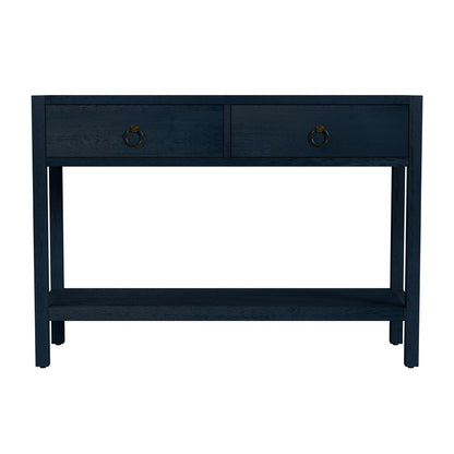 Butler Specialty Company - Lark 44 in. W Rectangular Wood 2 Drawer Console Table, Navy Blue - 5676291