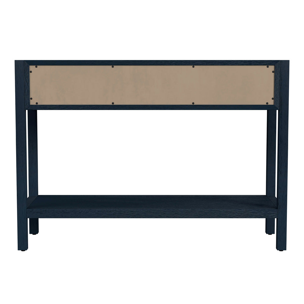 Butler Specialty Company - Lark 44 in. W Rectangular Wood 2 Drawer Console Table, Navy Blue - 5676291