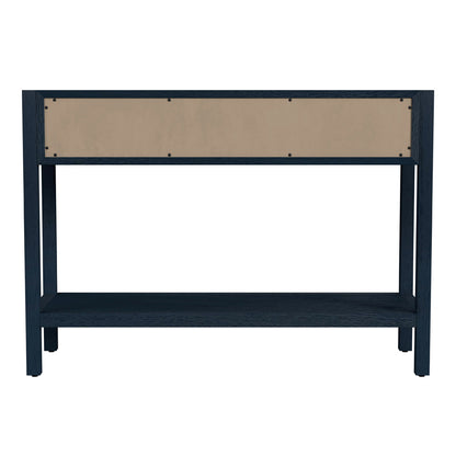 Butler Specialty Company - Lark 44 in. W Rectangular Wood 2 Drawer Console Table, Navy Blue - 5676291