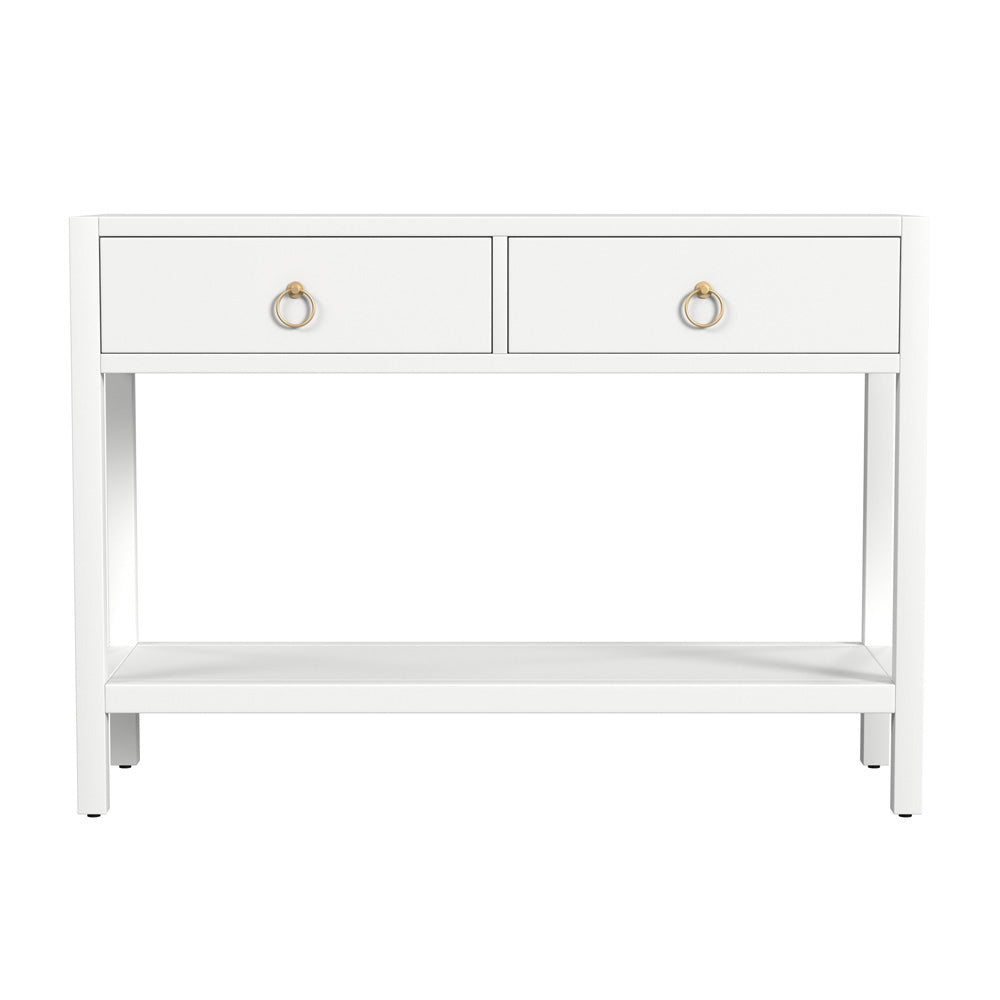 Butler Specialty Company - Lark 44 in. W Rectangular Wood 2 Drawer Console Table, White - 5676304