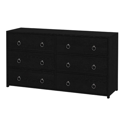 Butler Specialty Company - Lark 60 in. W Rectangular Wood 6 Drawer Dresser, Black - 5525432 View 1
