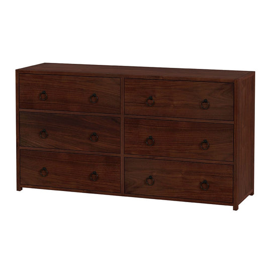 Butler Specialty Company - Lark 60 in. W Rectangular Wood 6 Drawer Dresser, Medium Brown - 5525489 View 1