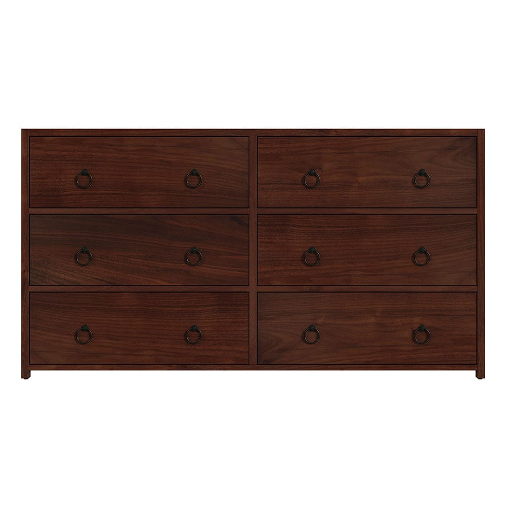 Butler Specialty Company - Lark 60 in. W Rectangular Wood 6 Drawer Dresser, Medium Brown - 5525489 View 2