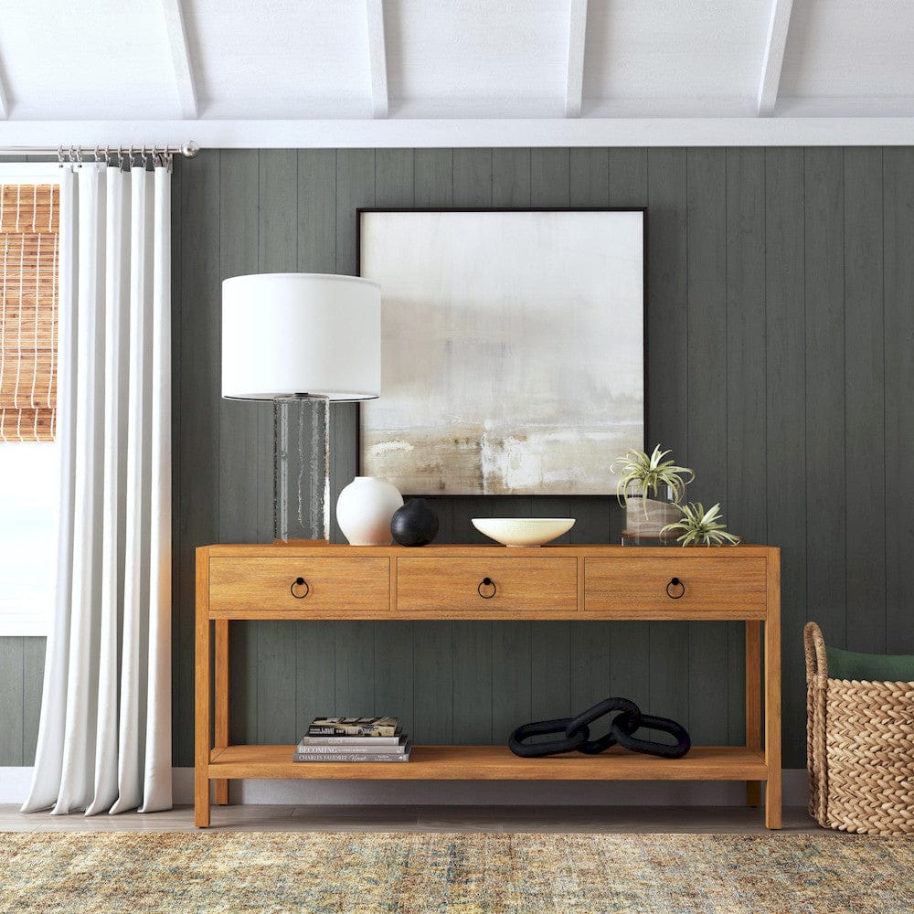 Butler Specialty Company - Lark 65 in. W Rectangular Wood 3 Drawer Console Table, Light Brown - 5701312 view 6