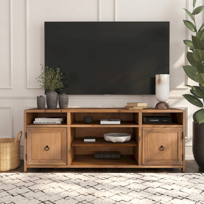 Butler Specialty Company - Lark 65 in. W Rectangular Wood TV Stand with Storage, Light Brown - 5524312 view 6