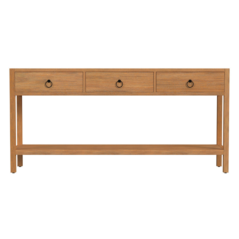 Butler Specialty Company - Lark 65 in. W Rectangular Wood 3 Drawer Console Table, Light Brown - 5701312