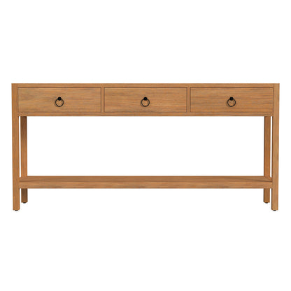 Butler Specialty Company - Lark 65 in. W Rectangular Wood 3 Drawer Console Table, Light Brown - 5701312