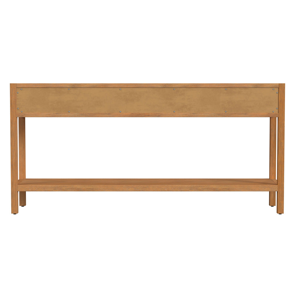 Butler Specialty Company - Lark 65 in. W Rectangular Wood 3 Drawer Console Table, Light Brown - 5701312