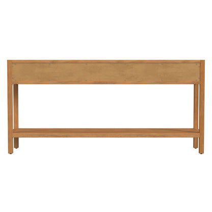 Butler Specialty Company - Lark 65 in. W Rectangular Wood 3 Drawer Console Table, Light Brown - 5701312