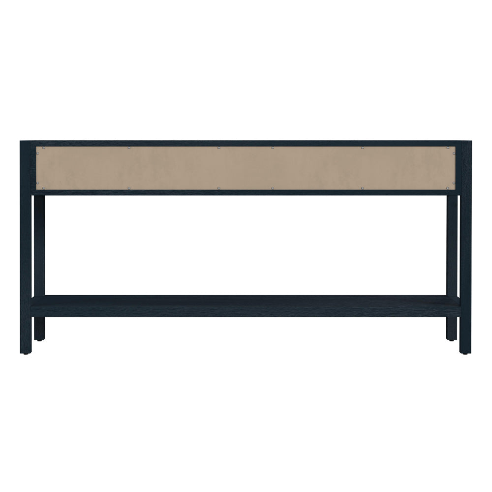 Butler Specialty Company - Lark 65 in. W Rectangular Wood 3 Drawer Console Table, Navy Blue - 5701291