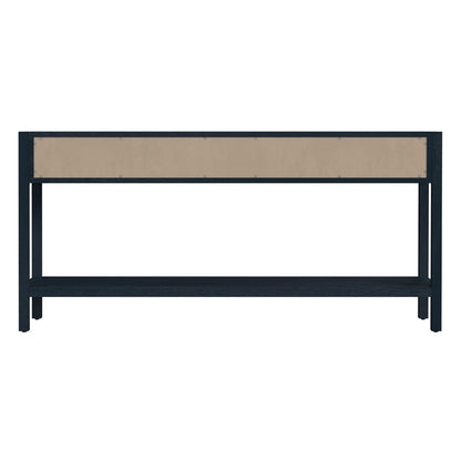 Butler Specialty Company - Lark 65 in. W Rectangular Wood 3 Drawer Console Table, Navy Blue - 5701291