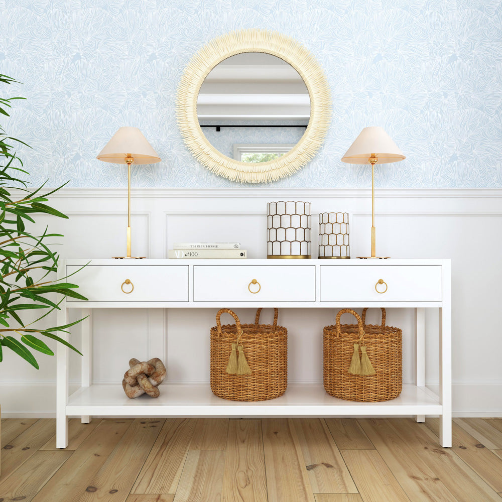 Butler Specialty Company - Lark 65 in. W Rectangular Wood 3 Drawer Console Table, White - 5701304