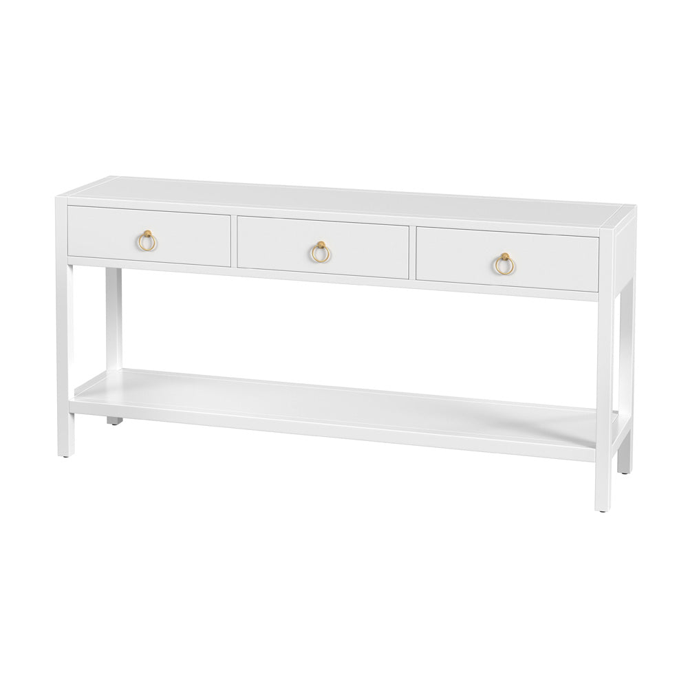 Butler Specialty Company - Lark 65 in. W Rectangular Wood 3 Drawer Console Table, White - 5701304