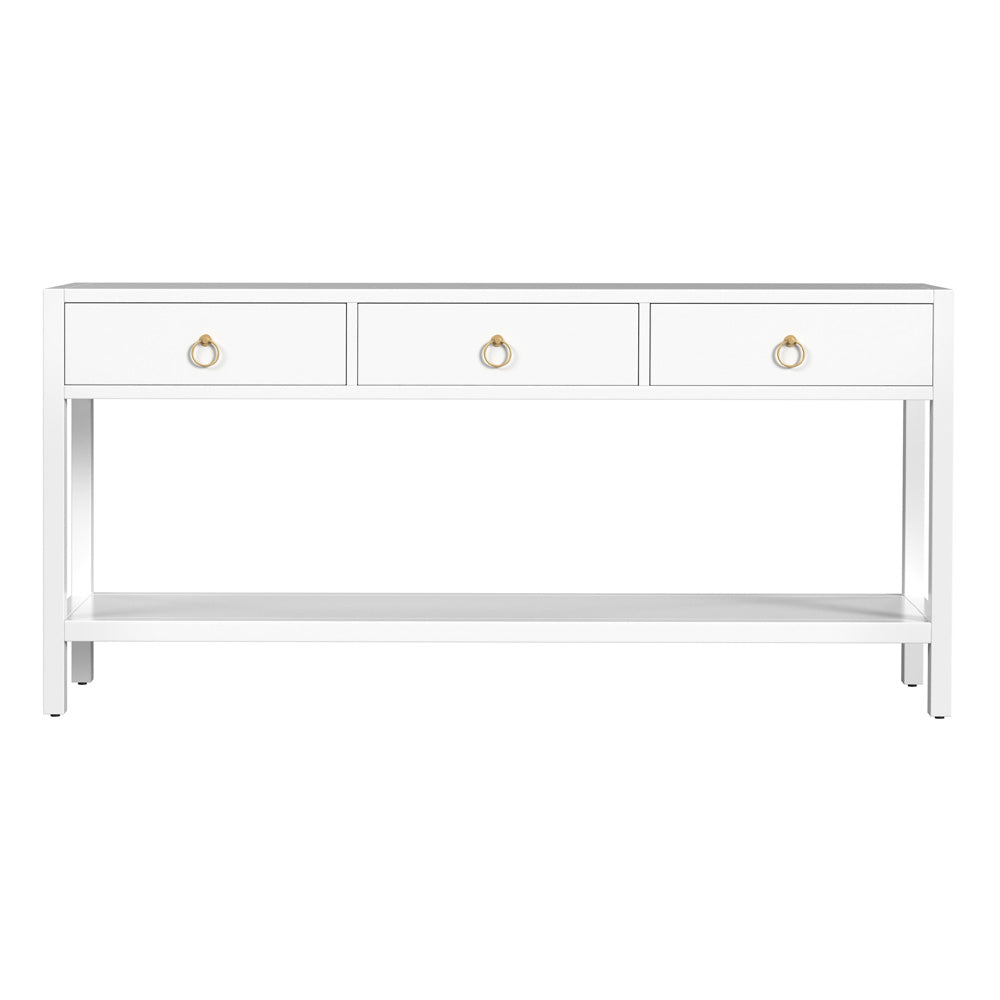 Butler Specialty Company - Lark 65 in. W Rectangular Wood 3 Drawer Console Table, White - 5701304