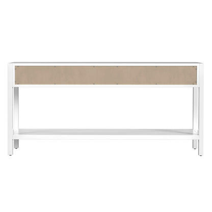 Butler Specialty Company - Lark 65 in. W Rectangular Wood 3 Drawer Console Table, White - 5701304