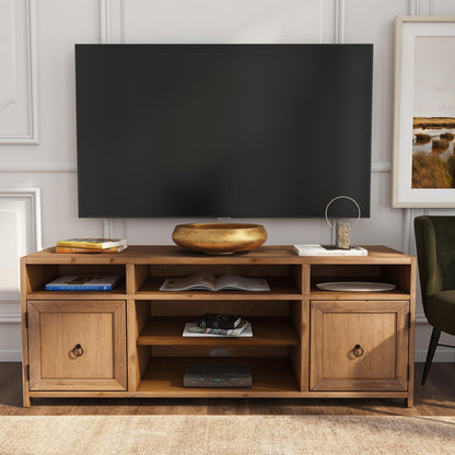 Butler Specialty Company - Lark 65 in. W Rectangular Wood TV Stand with Storage, Light Brown - 5524312