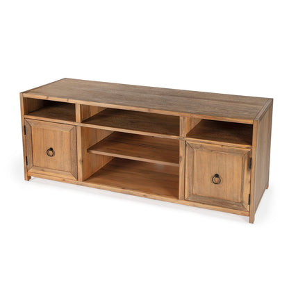 Butler Specialty Company - Lark 65 in. W Rectangular Wood TV Stand with Storage, Light Brown - 5524312