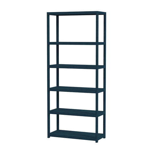 Butler Specialty Company - Lark 75 in. H x 30 in. W Wood 5 Tier Etagere Bookcase, Navy Blue - 5702291