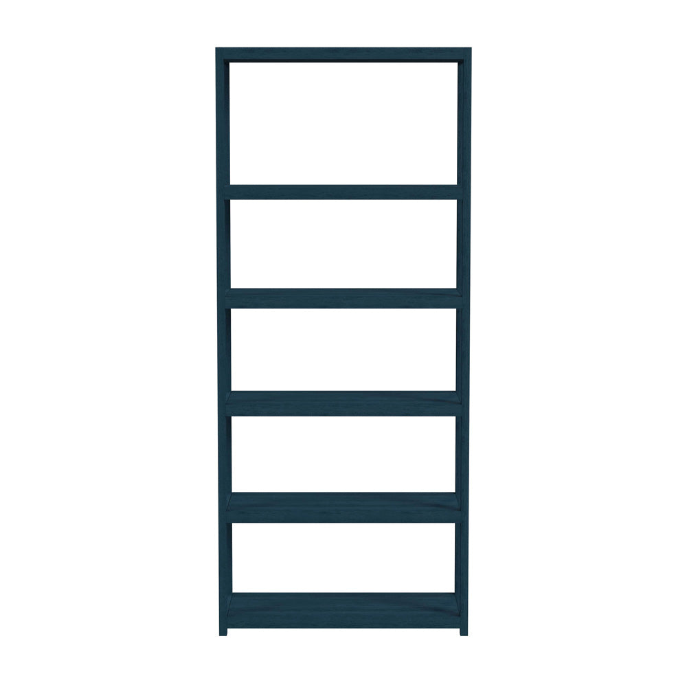 Butler Specialty Company - Lark 75 in. H x 30 in. W Wood 5 Tier Etagere Bookcase, Navy Blue - 5702291