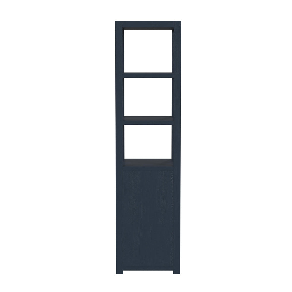 Butler Specialty Company - Lark 70 in. H x 18 in. W Wood 3 Tier 1 Door Narrow Etagere Bookcase, Navy Blue - 5565291