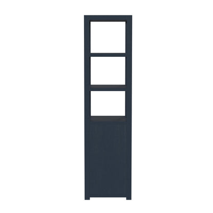 Butler Specialty Company - Lark 70 in. H x 18 in. W Wood 3 Tier 1 Door Narrow Etagere Bookcase, Navy Blue - 5565291