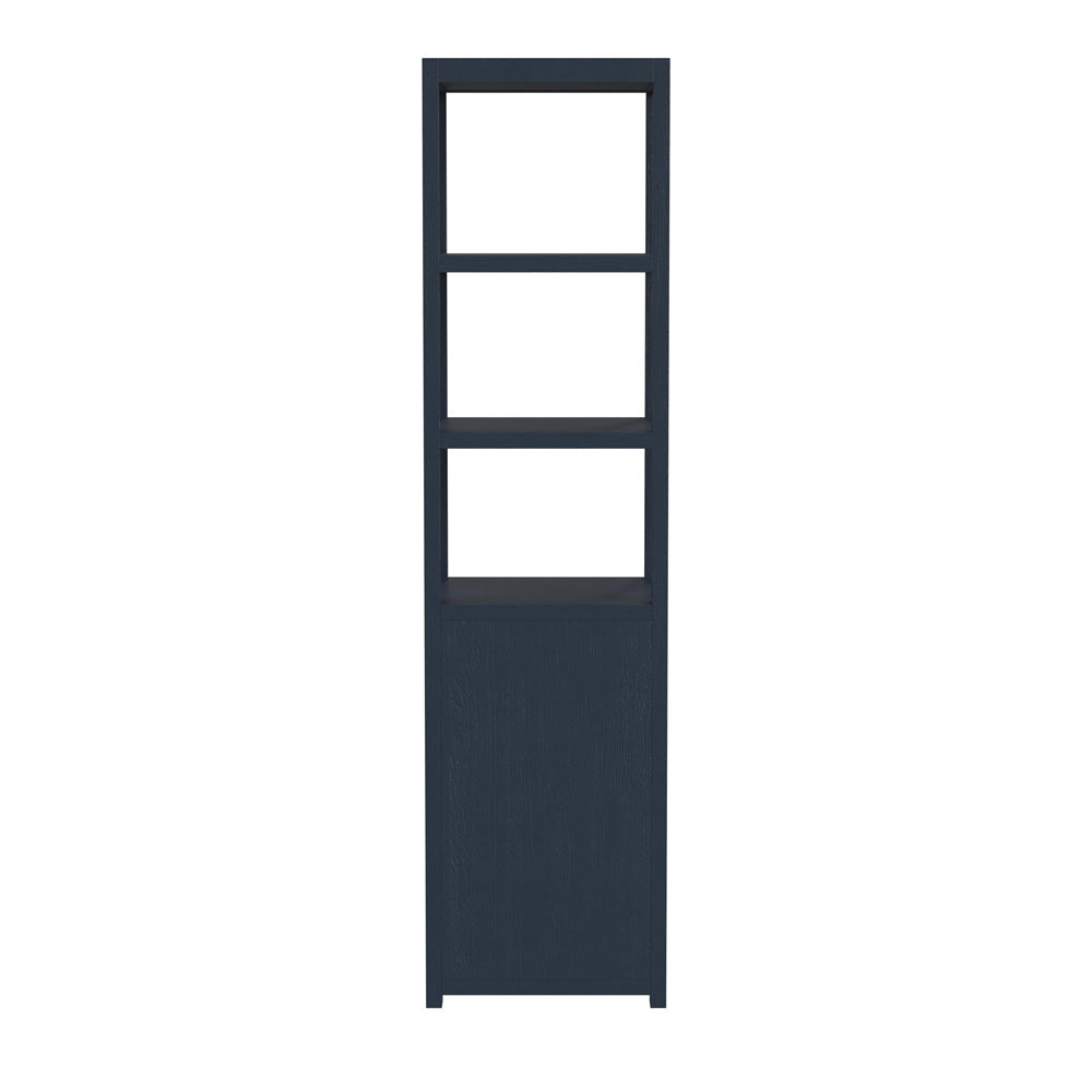 Butler Specialty Company - Lark 70 in. H x 18 in. W Wood 3 Tier 1 Door Narrow Etagere Bookcase, Navy Blue - 5565291