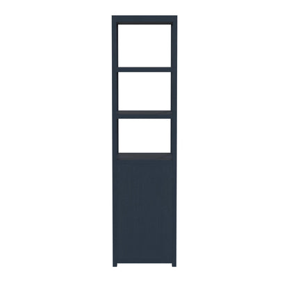 Butler Specialty Company - Lark 70 in. H x 18 in. W Wood 3 Tier 1 Door Narrow Etagere Bookcase, Navy Blue - 5565291