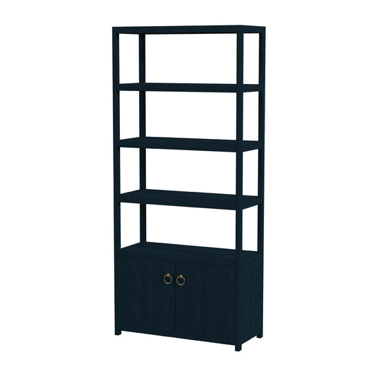 Butler Specialty Company - Lark 72 in. H x 32 in. W Wood 4 Tier Etagere Bookcase, Navy Blue - 5674291